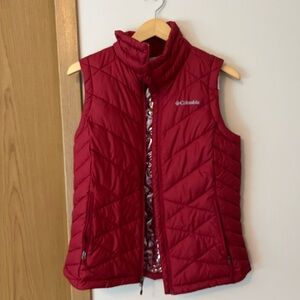 Columbia Red Quilted Puffer Vest